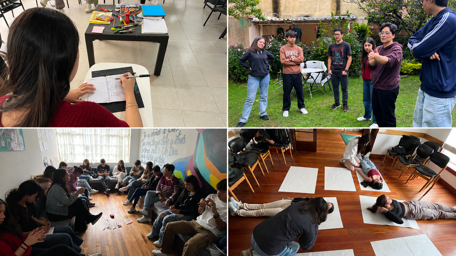 Collage de la experiencia Laberinto: Escribir para encontrarse